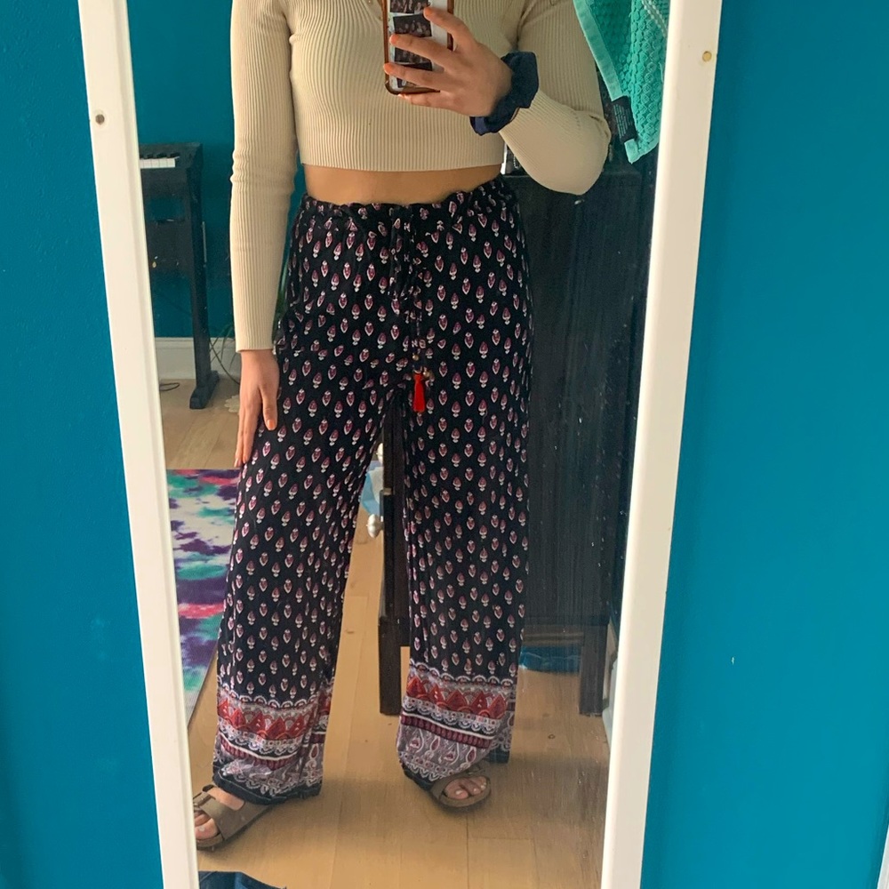 Patterned palazzo pants